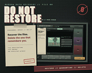 DO NOT RESTORE game screenshot