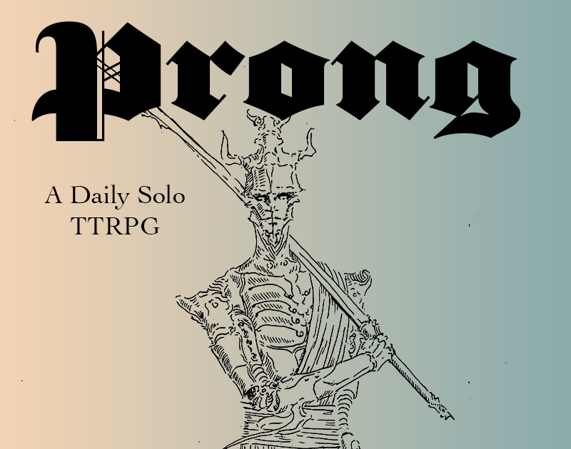 Portada de Prong - A Daily Solo TTRPG