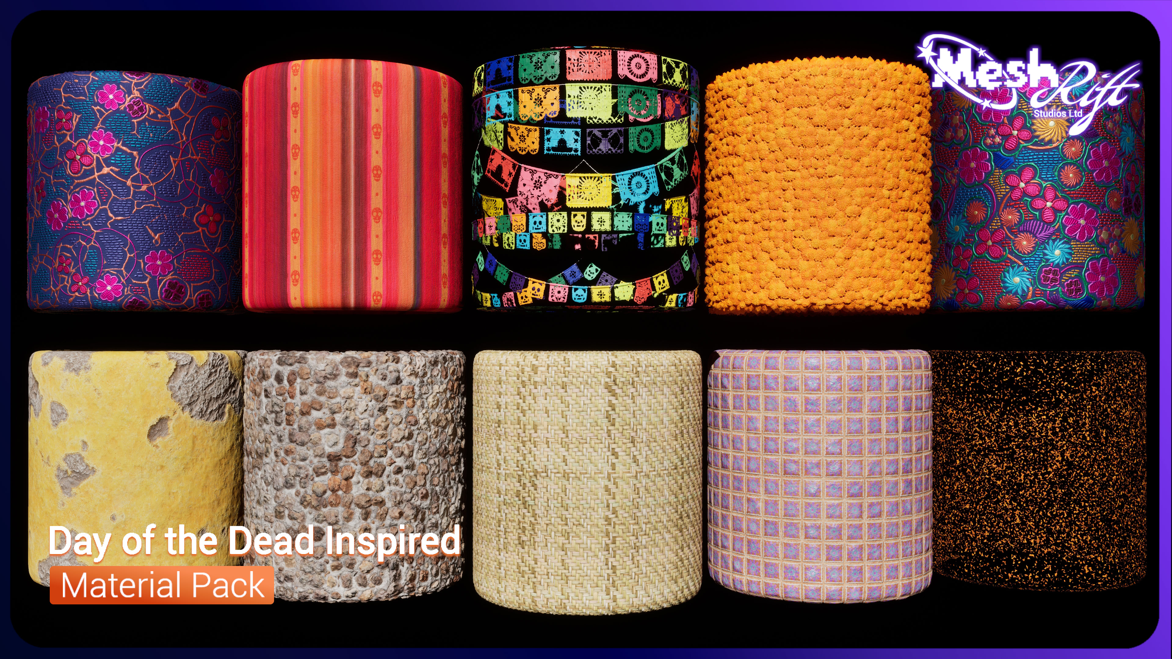 Day of the Dead Inspired Material Pack