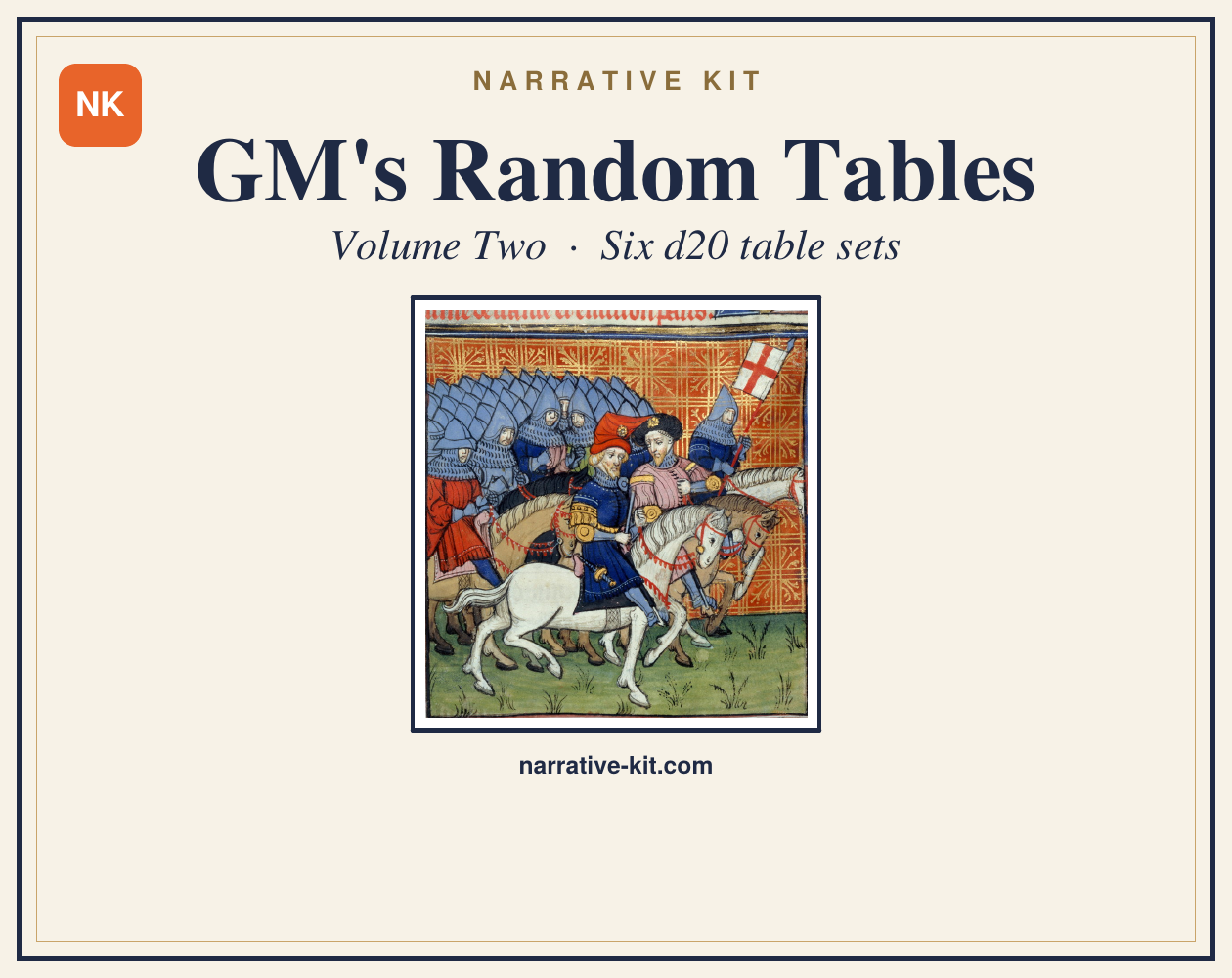 Portada de GM's Random Tables Vol. 2