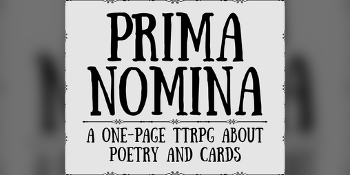 Cover image for PRIMA NOMINA