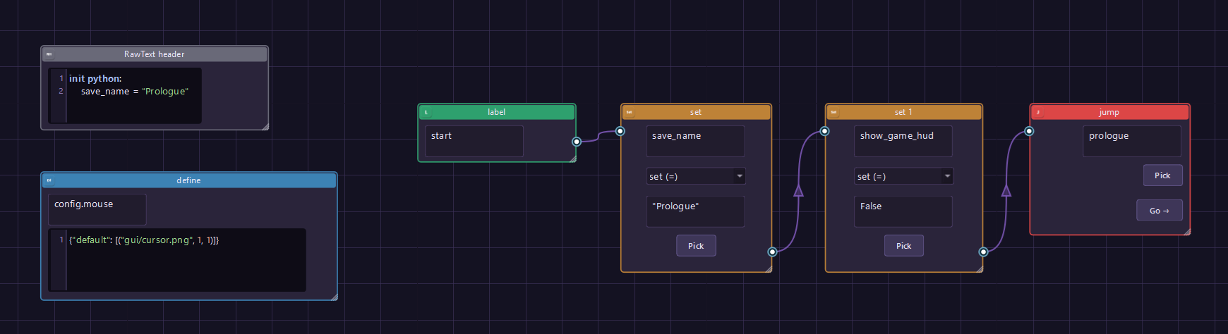 Ren'Py Visual Programming Editor