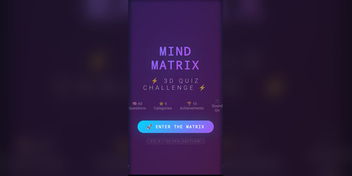 Cover image for Mind Matrix - 3D Quiz Challenge