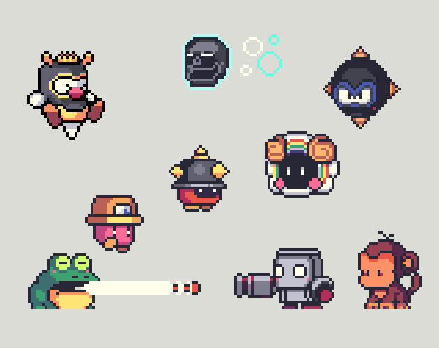 Cute 2D Platformer Enemy Pack (14 INCLUDED!)