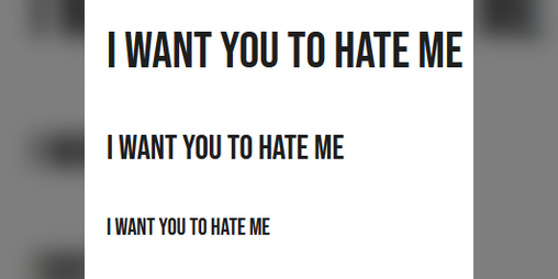 Cover image for I WANT YOU TO HATE ME