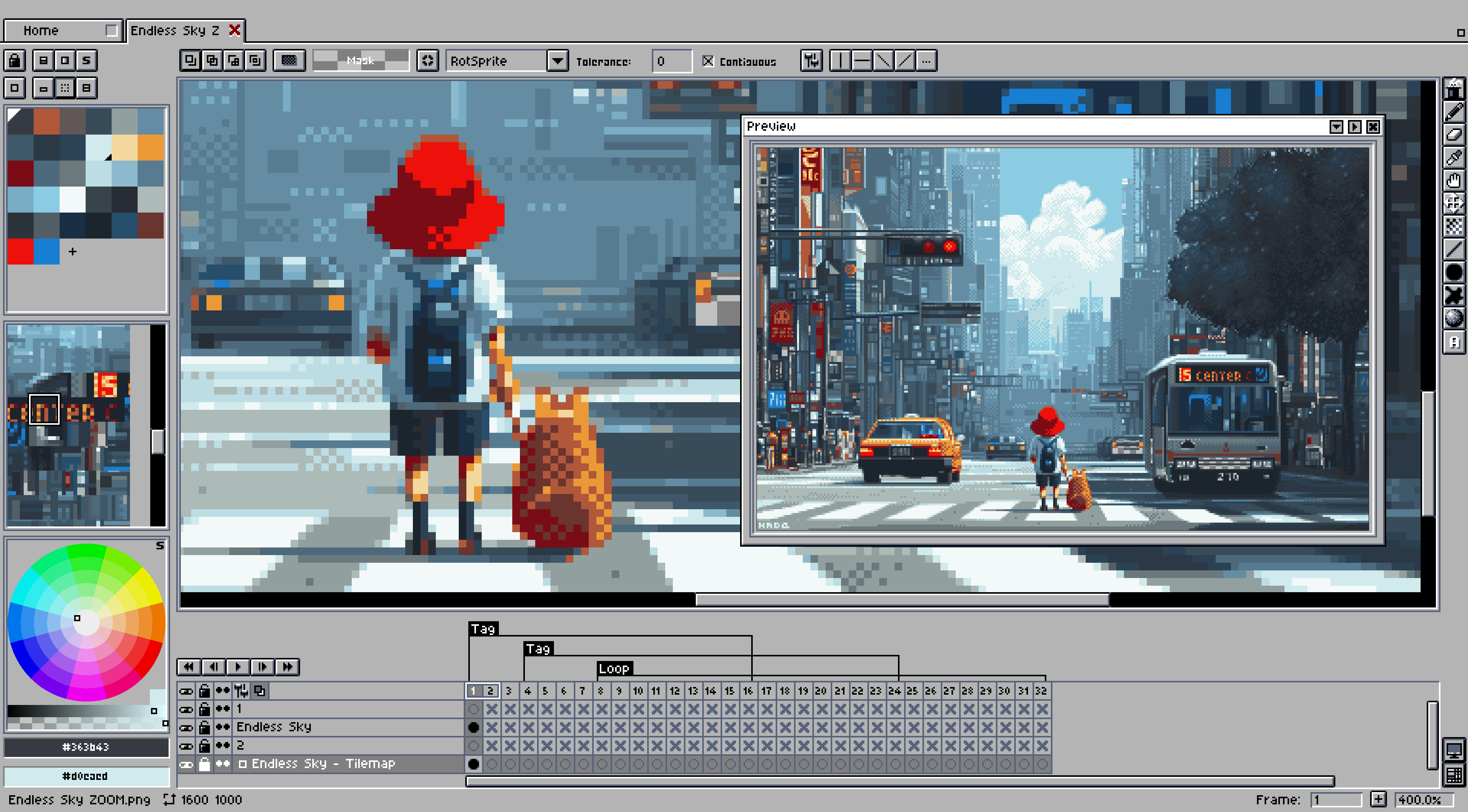 Aseprite GrafX2 Theme