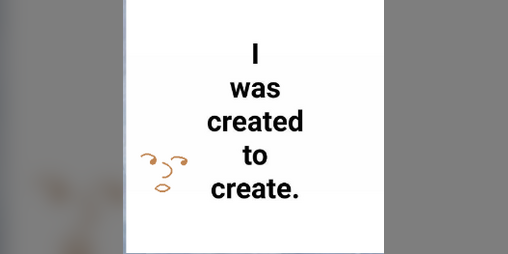Cover image for I want you to create.
