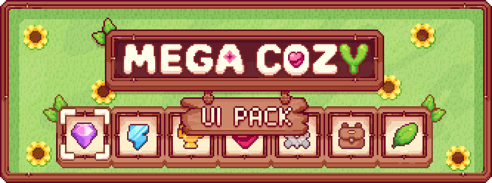 Mega Cozy User Interface - Cute Pixel icons