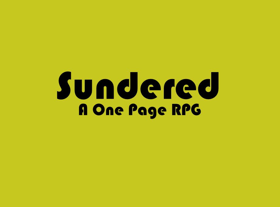 Cover image for Sundered Draft - One Page RPG