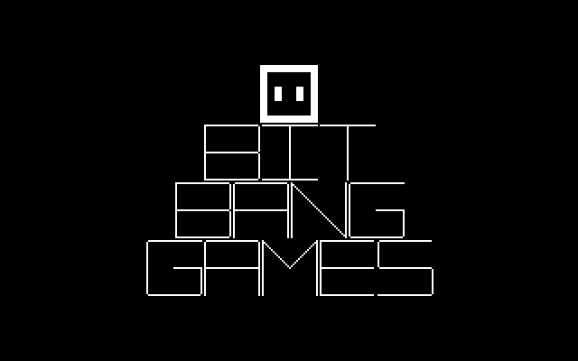 Stylized logo for Bit Bang Games, depicting a black-and-white square with beady eyes.