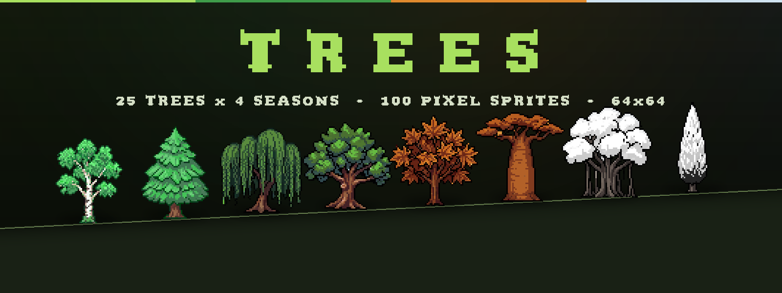 Trees — 100 Seasonal Trees | 64x64