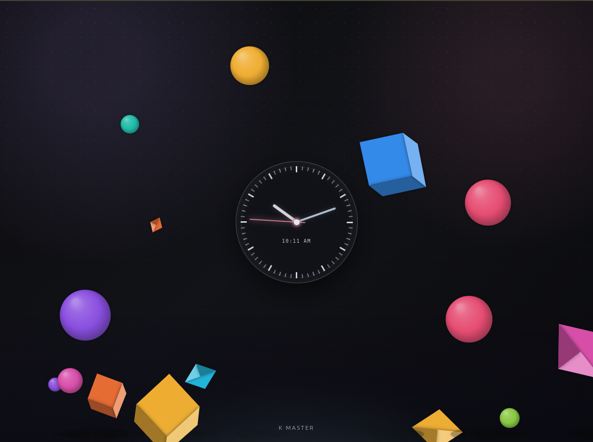 Falling Shapes Live Wallpaper - with Clock by K master wallpaper