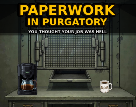 Paperwork in Purgatory – Screenshot des KI-Spiels