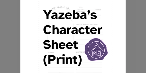 Cover image for R4E Yazeba Character sheet print templates