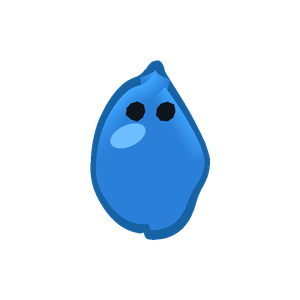 A tall narrow blue nose cone
