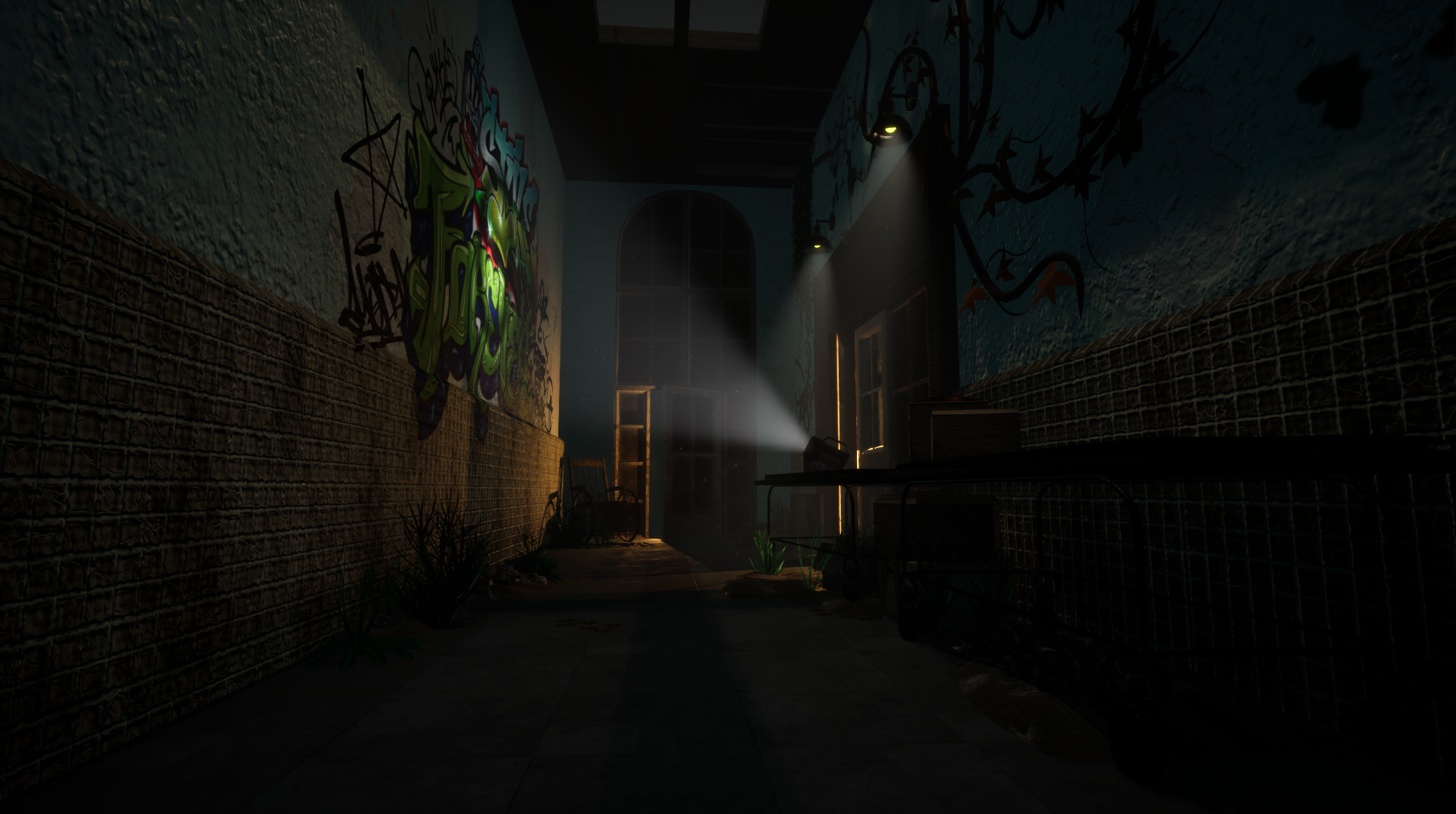 Abandoned Asylum Corridor