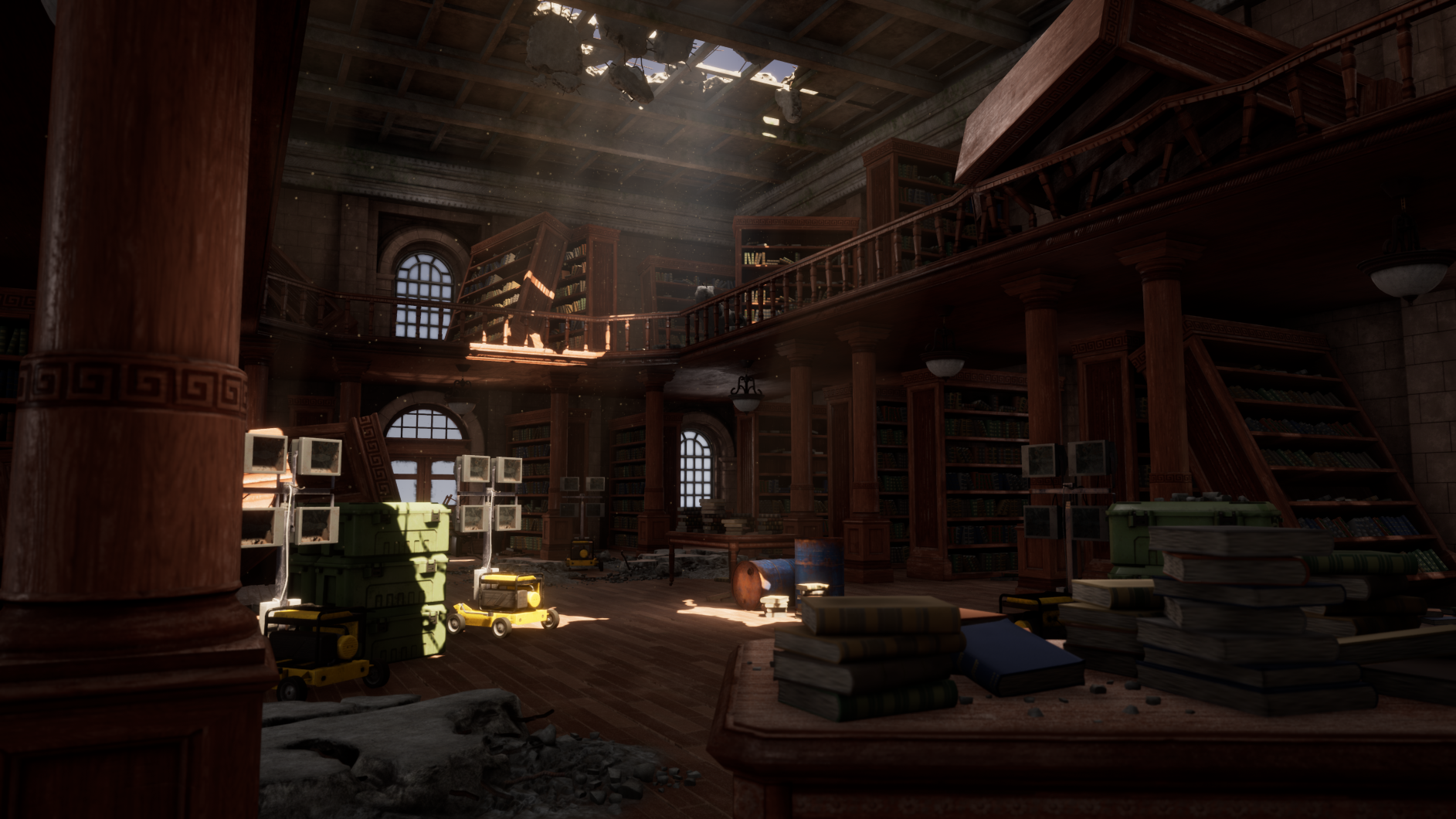 Post-apocalyptic Library by joetaylorart for SFASX: Environment Art ...