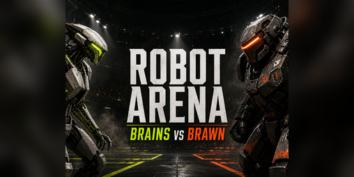 Cover image for Robot Arena: Brains vs Brawn