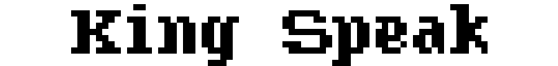 King Speak - 10x8 Pixel Font