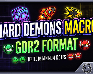 Geometry Dash Hard Demons Macro game screenshot