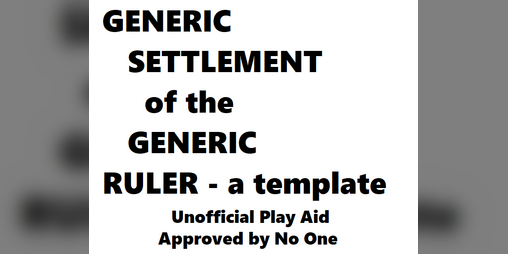 Cover image for Generic Settlement of the Generic Ruler - Typst Template