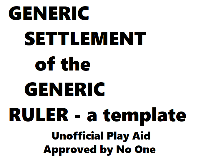 Cover image for Generic Settlement of the Generic Ruler - Typst Template