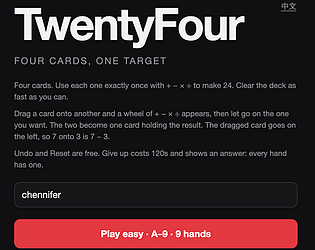 TwentyFour [Free] [Card Game]