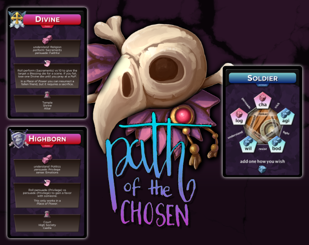 Cover image for Path of the Chosen – Print & Play Card RPG