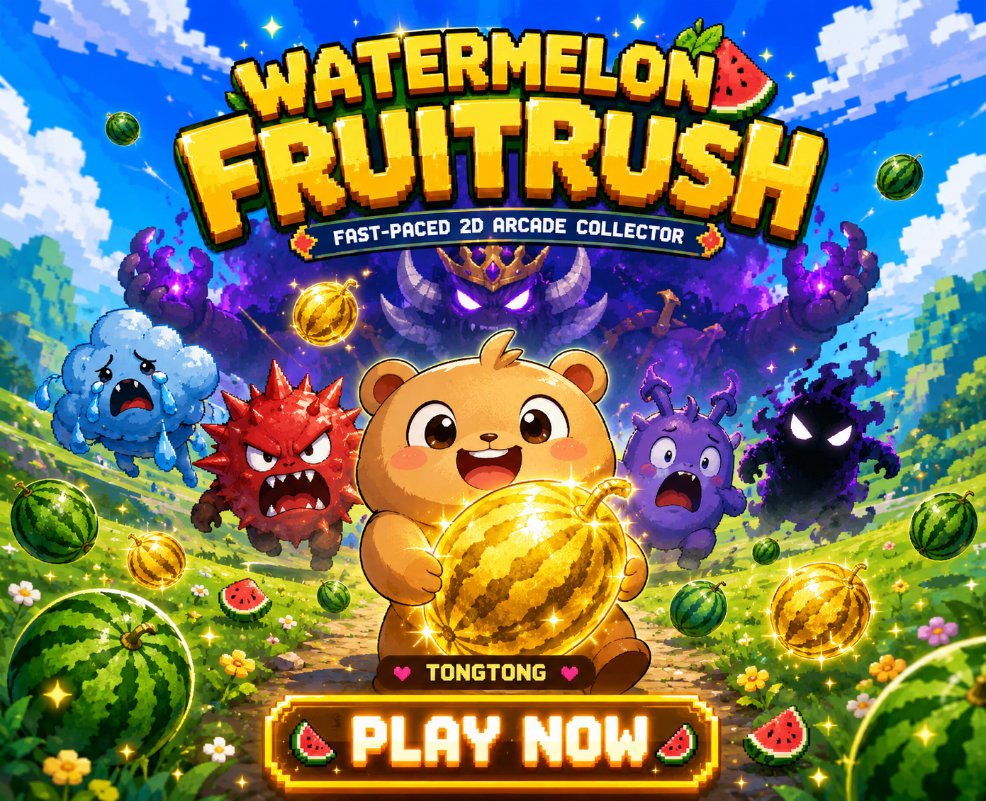 Watermelon FruitRush — Action game, available on itch.io