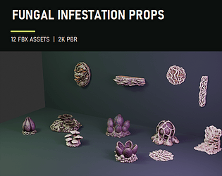 Fungal Infestation Props — 12 Organic Horror Assets [$7.99]