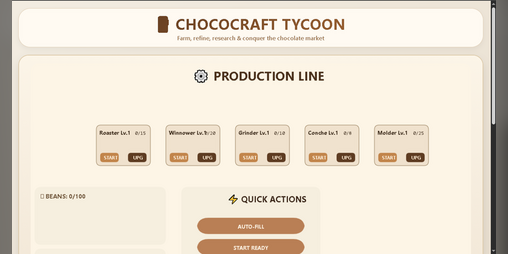 Cover image for ChocoCraft Tycoon – Bean to Bar Empire