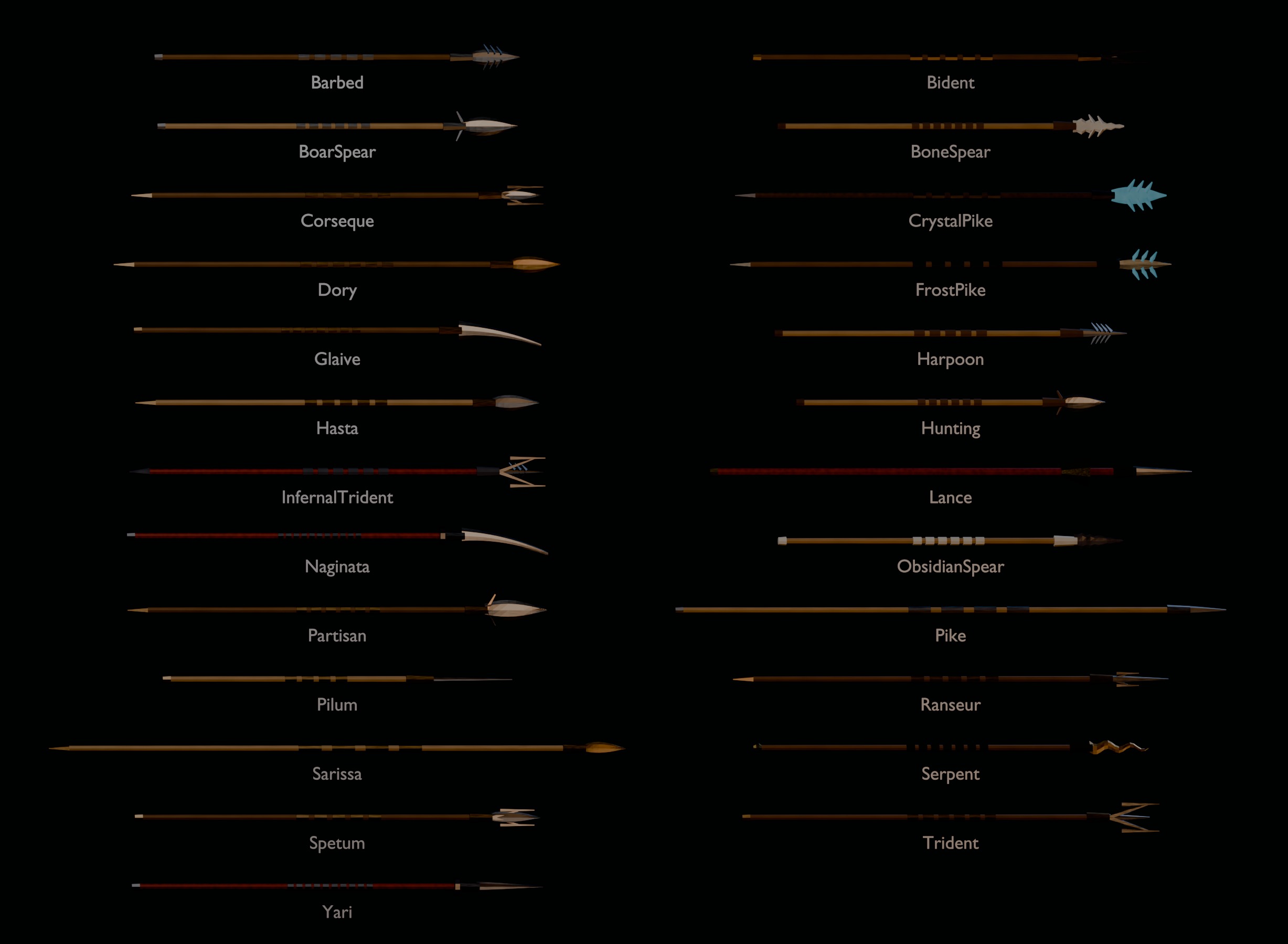 Low Poly Spear Pack