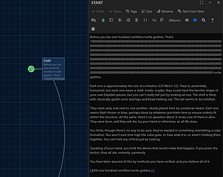The Felling of the One Hundred Centillion Turtle Goblins: A Morality Game game screenshot