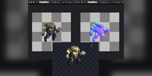 Cover image for Normal map generator + Normal Light for Aseprite