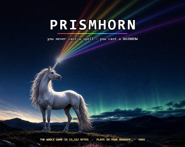 Prismhorn - A browser game that fits in 13,312 bytes