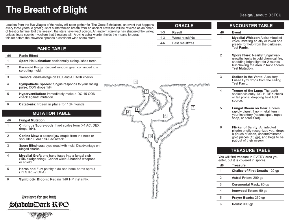 Portada de (Shadowdark solo/GM-less) The Breath of Blight