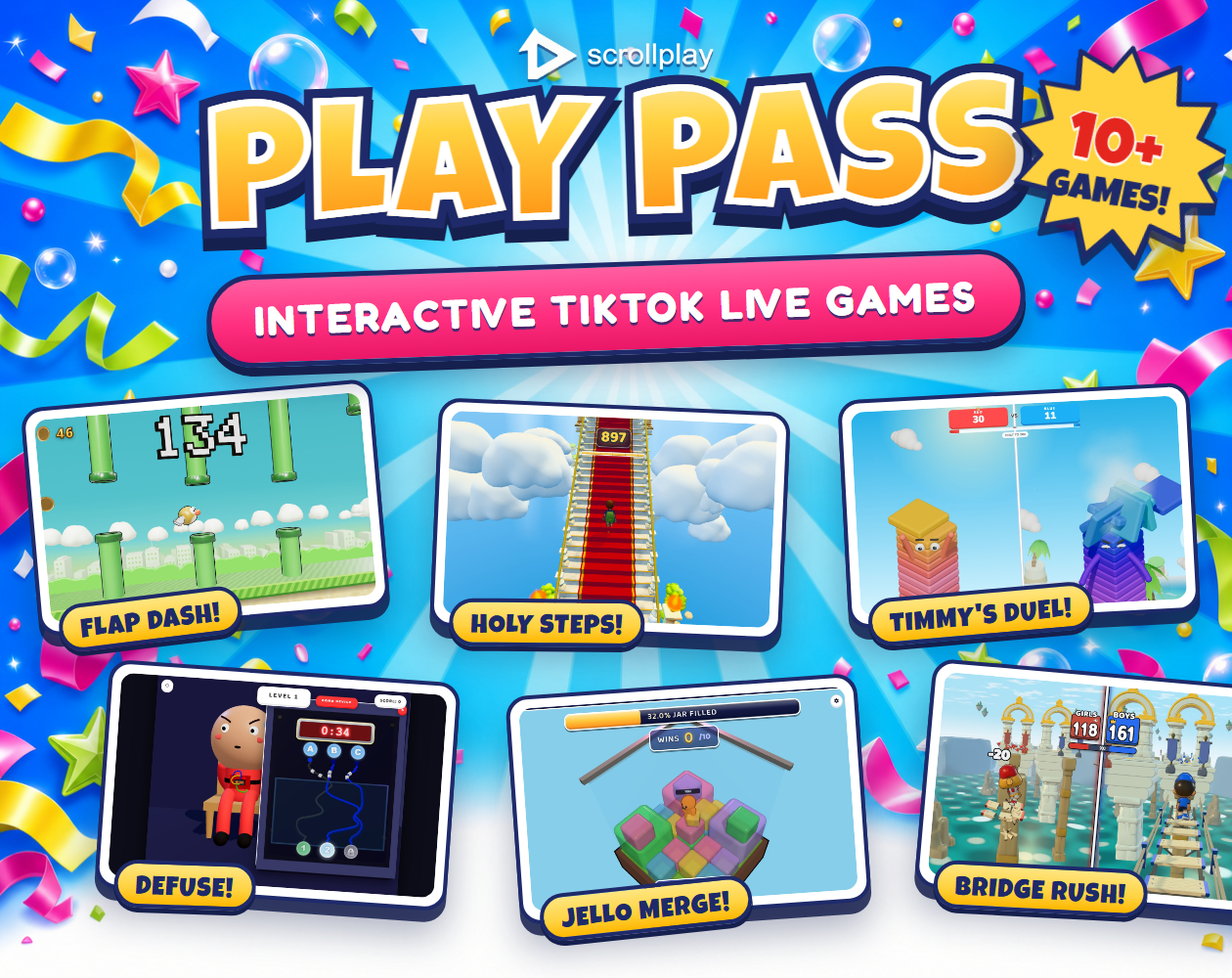 ScrollPlay Play Pass — Interactive TikTok LIVE Games
