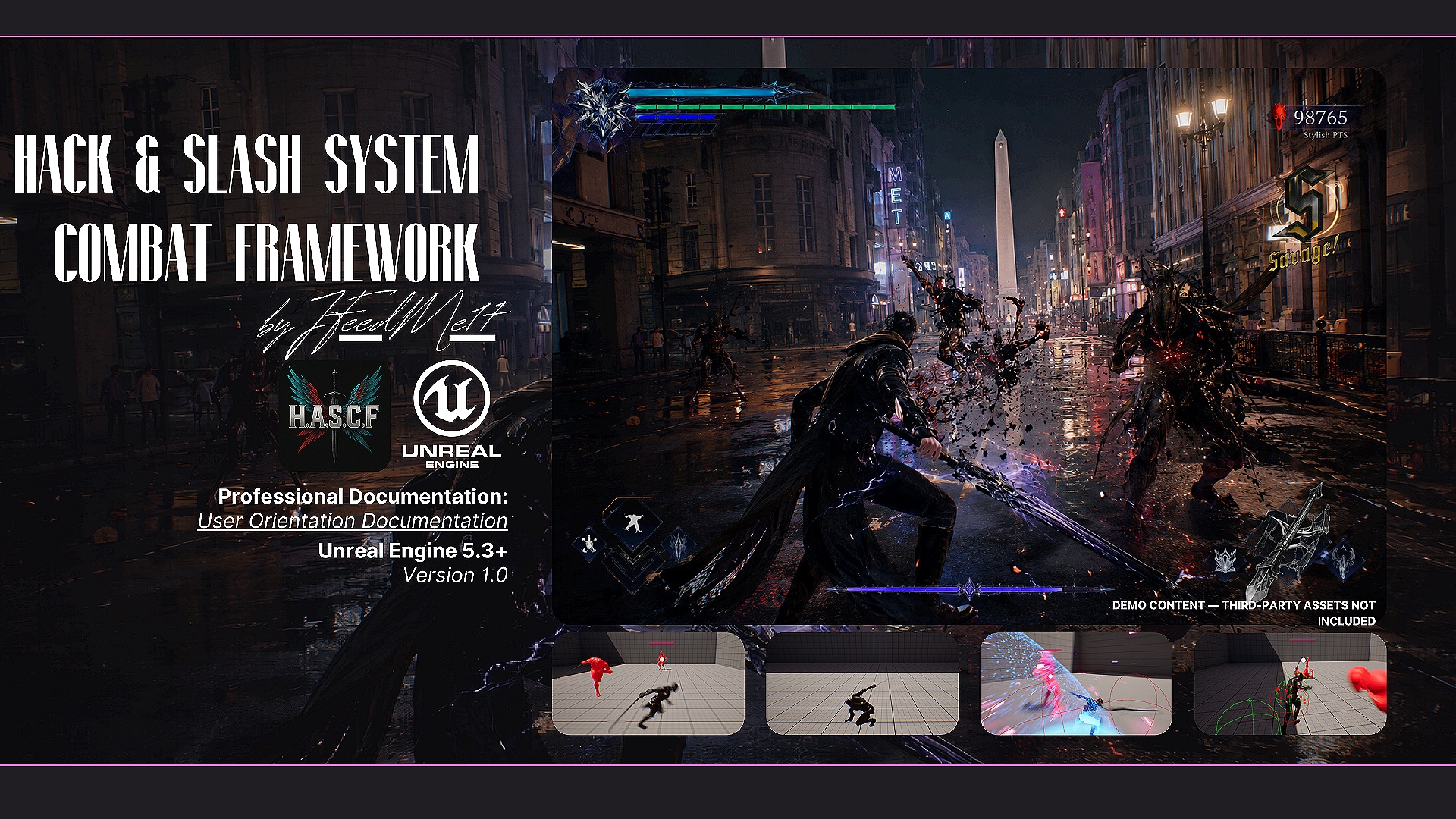HASCF — V1.0 Hack & Slash Combat Framework for Unreal Engine