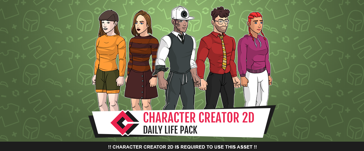 Daily Life Pack for Character Creator 2D