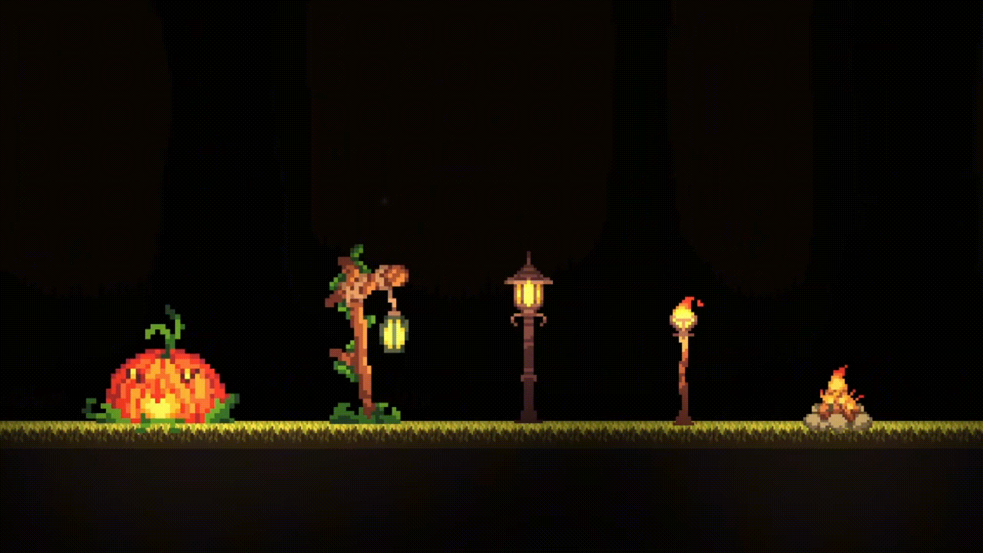 Animated pixel light source pack. FREE