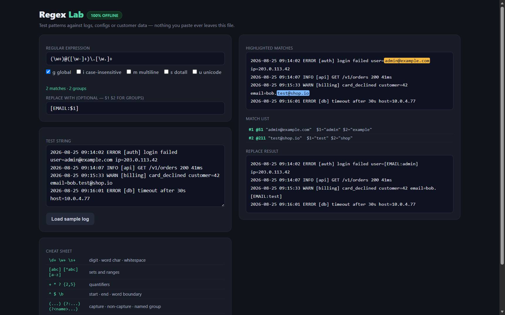 Regex Lab