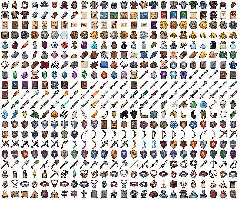 Fantasy RPG 32x32 Pixel Icon Sprites Mega Pack Fantasy RPG 32x32 Pixel Icon Sprites Mega Pack