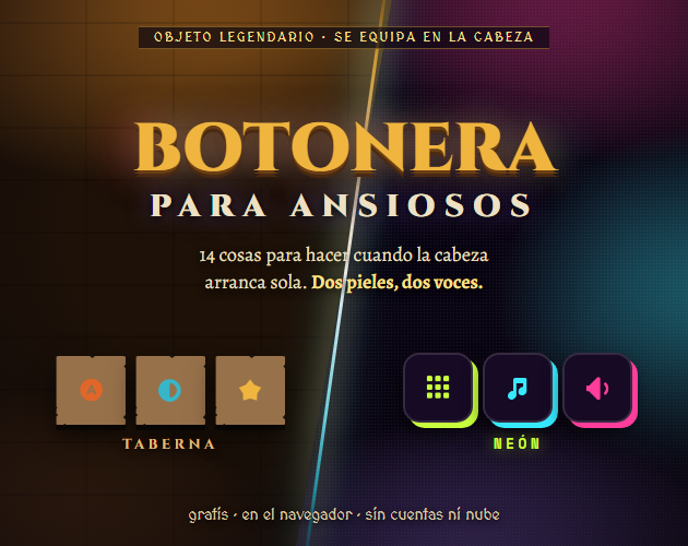 Cover image for Botonera para Ansiosos
