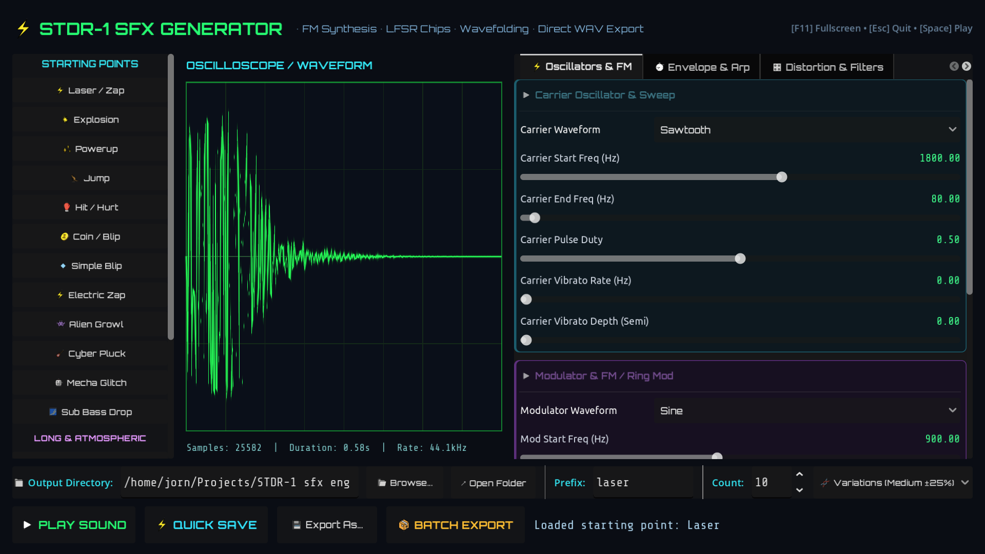Cover image for retro SFX designer - STDR-1