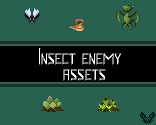 Animated insect enemy assets