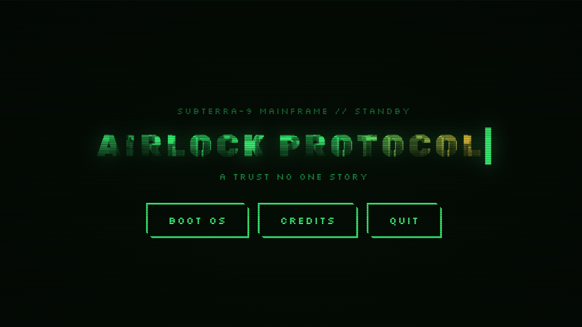 Airlock Protocol Main Menu