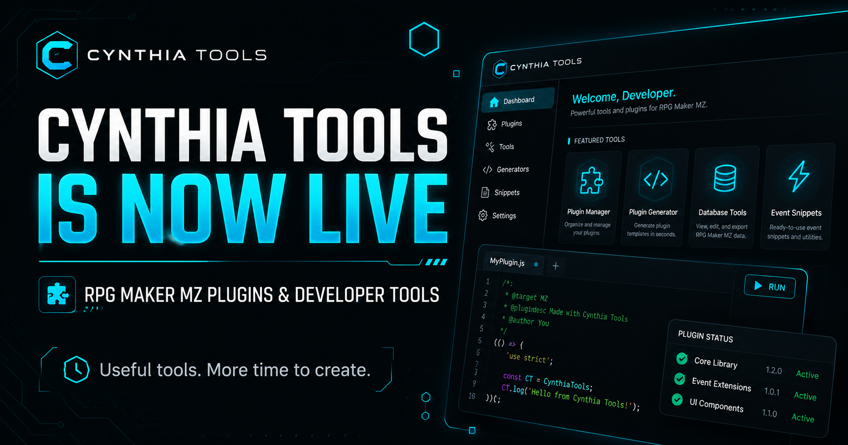 Cynthia Tools Is Now Live — RPG Maker MZ Plugins, Tools & Resources