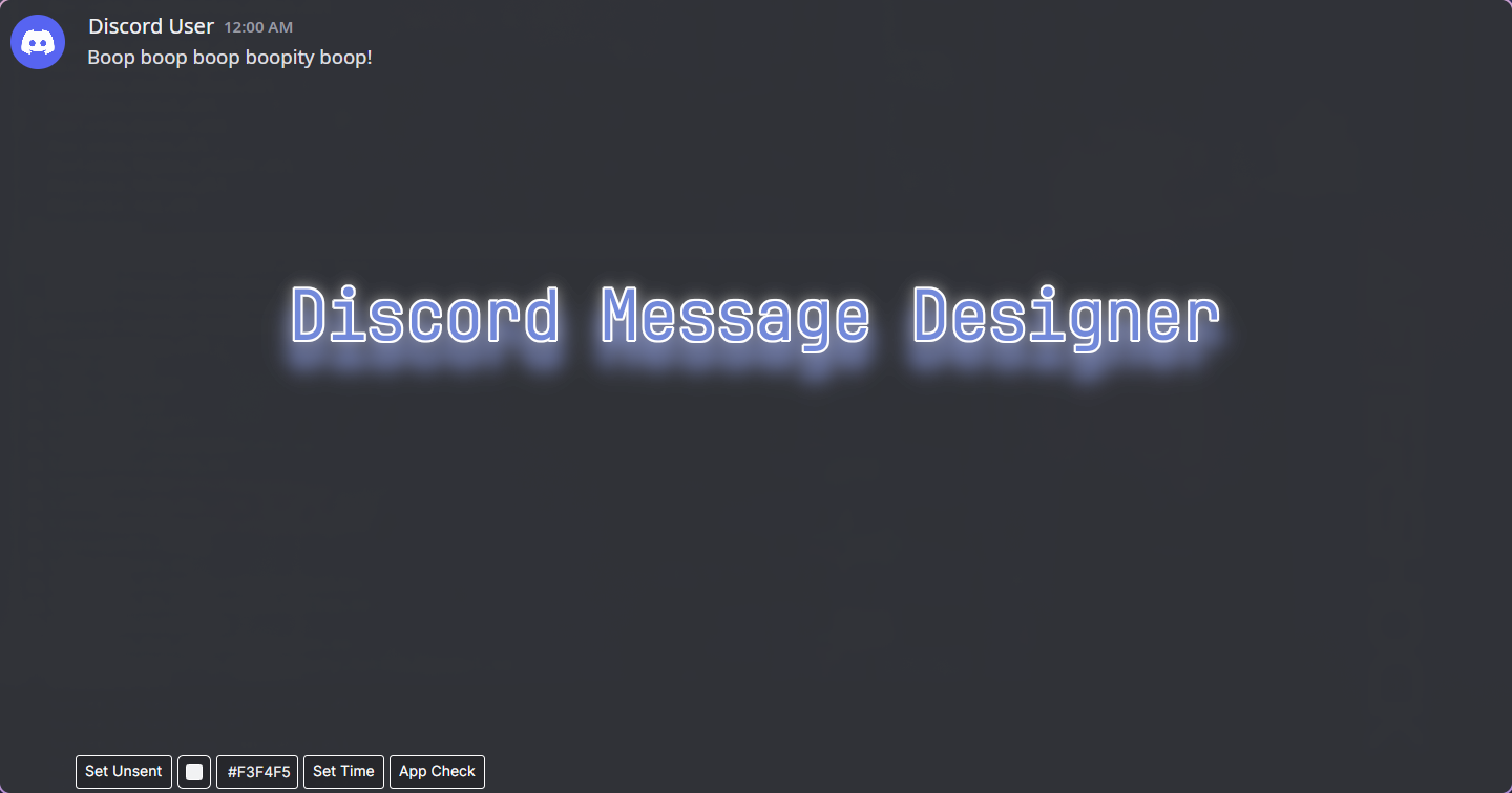 Cover image for Discord Message Designer