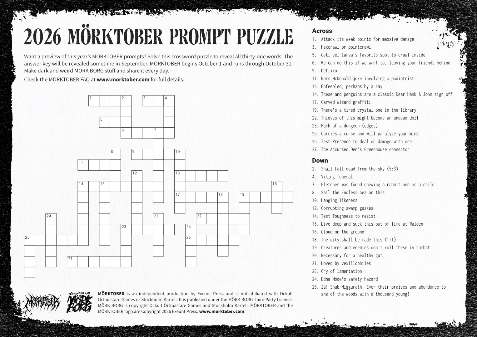 Cover image for MÖRKTOBER | MÖRK BORG