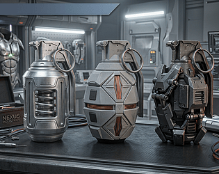 Tactical Grenade Trio - Game Ready 3D Assets  Modern Ordnance: 3-Pack Grenades